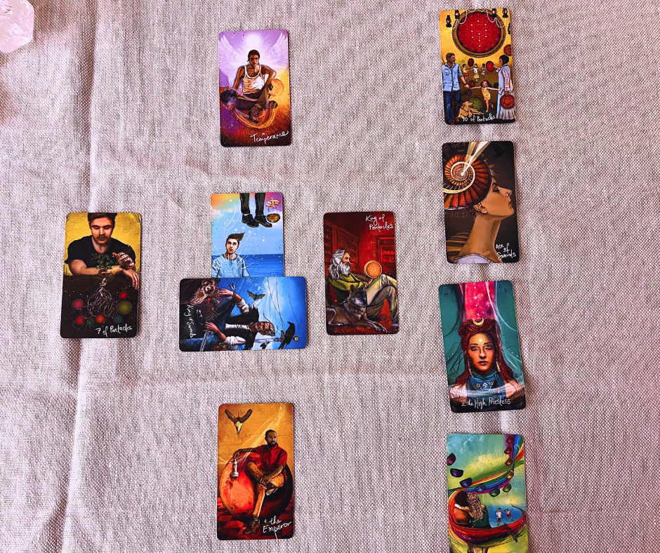 Photo of Celtic cross tarot cards