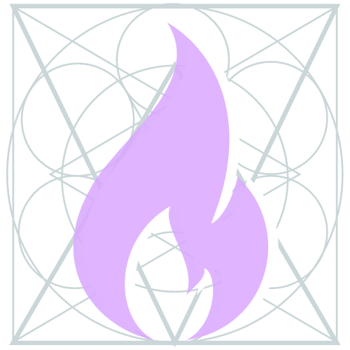 photo of silver violet flame logo