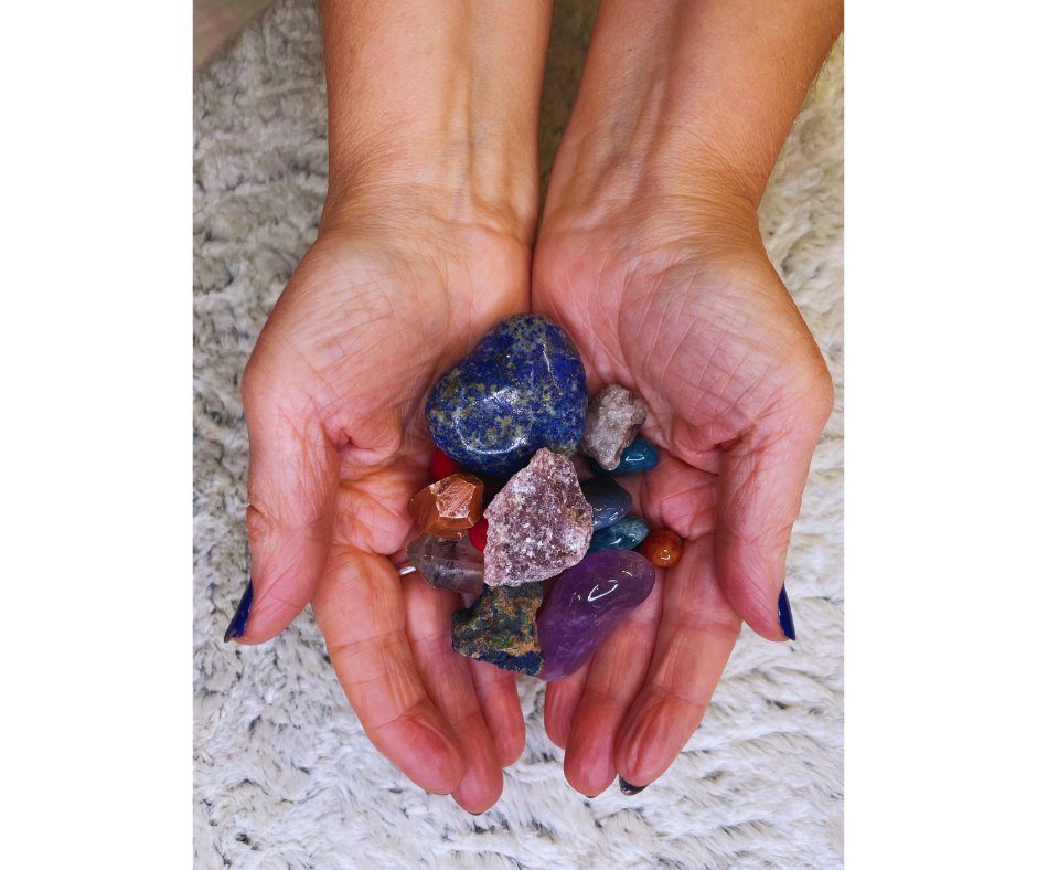 Photo of woman holding crystals