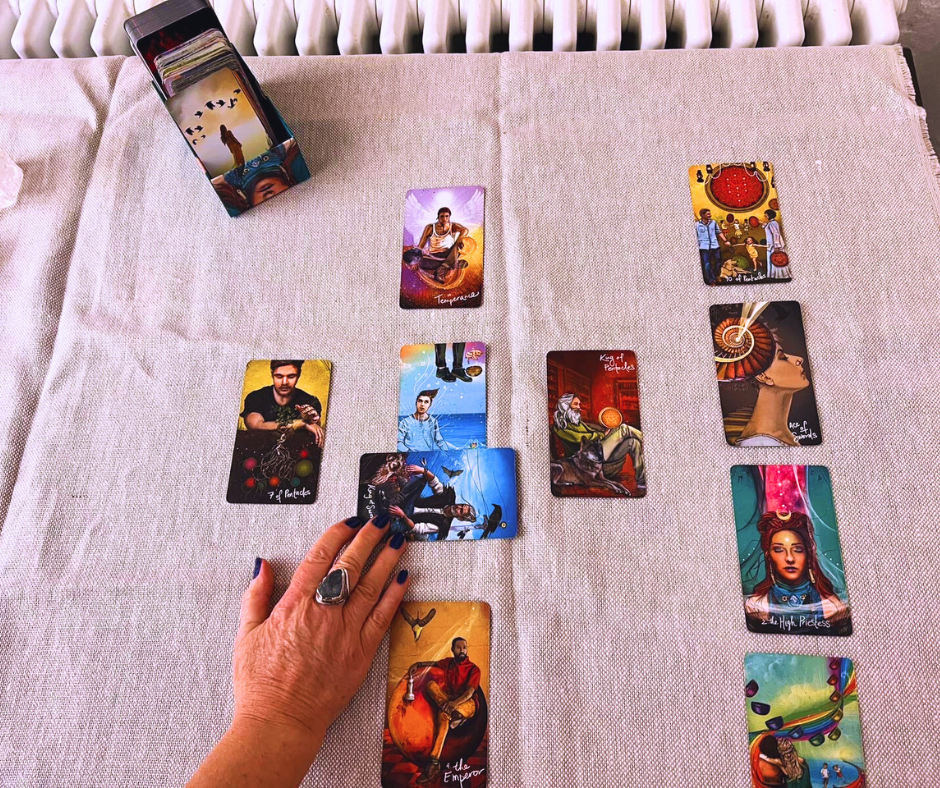 Photo of Celtic cross tarot cards