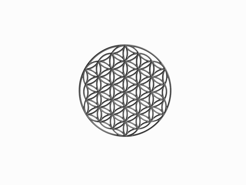 sacred geometric figure 'Flower of Life' isolated on white background